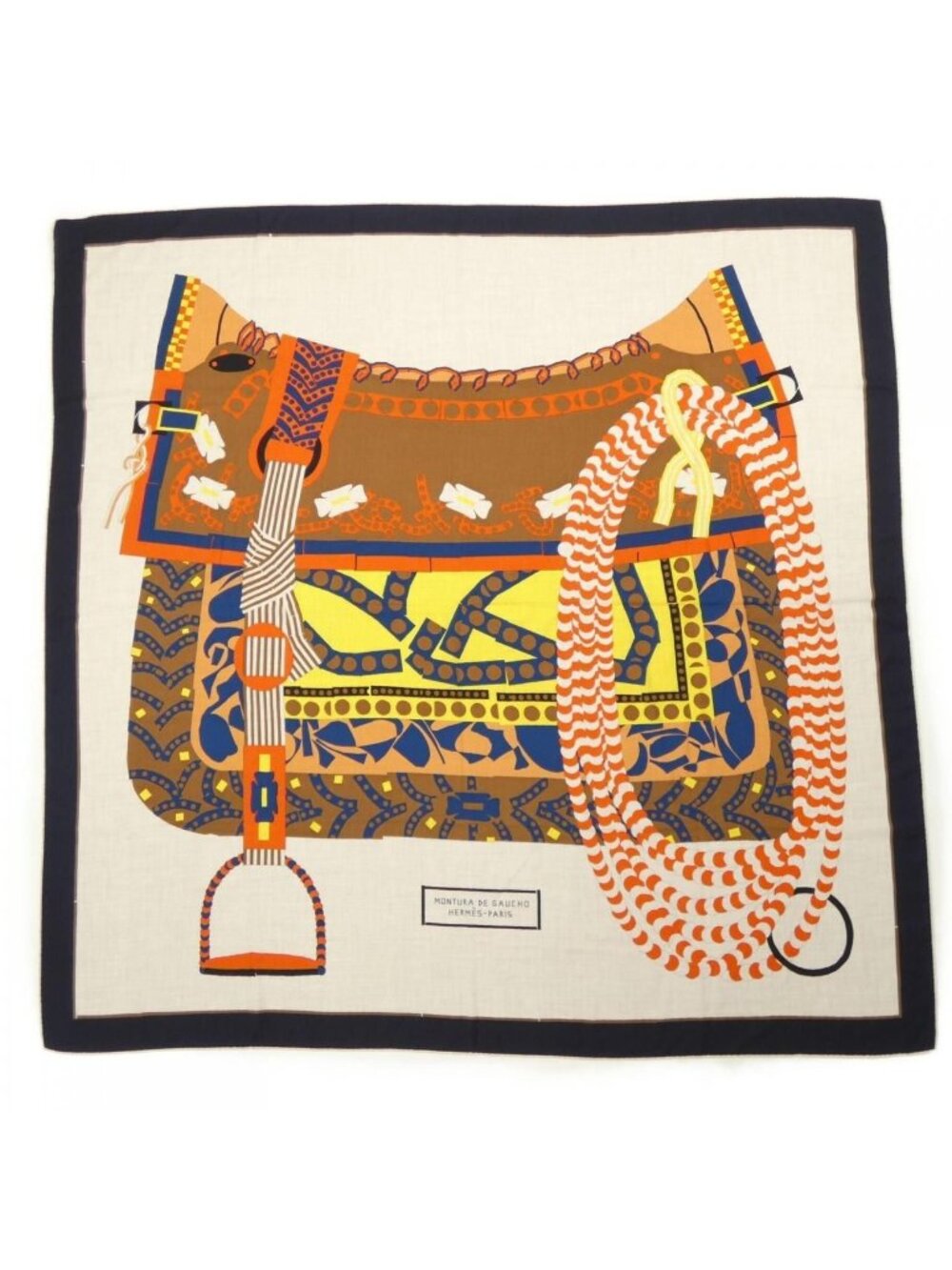Hermes Montura de Gaucho Carre Geant 140 Shawl Scarf